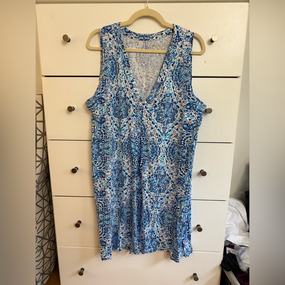 Lilly Pulitzer Blue and White Mini Dress